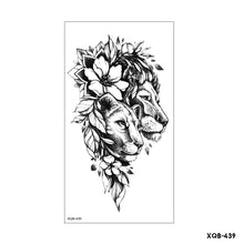 Load image into Gallery viewer, Creative Flower Half Arm Cool Tattoo Stickers Waterproof Fashion Lion Animal Tiger Men Women Female Snake Tattoo Stickers