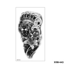 Load image into Gallery viewer, Creative Flower Half Arm Cool Tattoo Stickers Waterproof Fashion Lion Animal Tiger Men Women Female Snake Tattoo Stickers