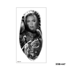 Load image into Gallery viewer, Creative Flower Half Arm Cool Tattoo Stickers Waterproof Fashion Lion Animal Tiger Men Women Female Snake Tattoo Stickers