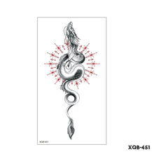 Load image into Gallery viewer, Creative Flower Half Arm Cool Tattoo Stickers Waterproof Fashion Lion Animal Tiger Men Women Female Snake Tattoo Stickers