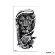 Load image into Gallery viewer, Creative Flower Half Arm Cool Tattoo Stickers Waterproof Fashion Lion Animal Tiger Men Women Female Snake Tattoo Stickers