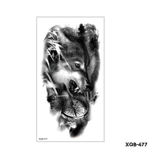 Load image into Gallery viewer, Creative Flower Half Arm Cool Tattoo Stickers Waterproof Fashion Lion Animal Tiger Men Women Female Snake Tattoo Stickers