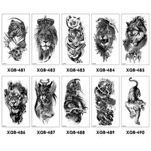 Load image into Gallery viewer, Creative Flower Half Arm Cool Tattoo Stickers Waterproof Fashion Lion Animal Tiger Men Women Female Snake Tattoo Stickers