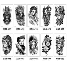 Load image into Gallery viewer, Creative Flower Half Arm Cool Tattoo Stickers Waterproof Fashion Lion Animal Tiger Men Women Female Snake Tattoo Stickers