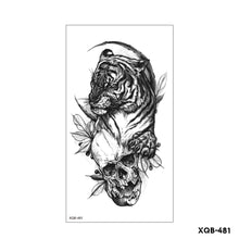 Load image into Gallery viewer, Creative Flower Half Arm Cool Tattoo Stickers Waterproof Fashion Lion Animal Tiger Men Women Female Snake Tattoo Stickers