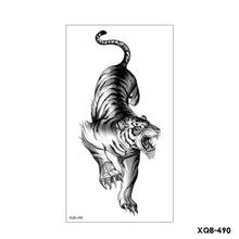 Load image into Gallery viewer, Creative Flower Half Arm Cool Tattoo Stickers Waterproof Fashion Lion Animal Tiger Men Women Female Snake Tattoo Stickers