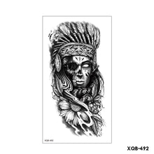 Load image into Gallery viewer, Creative Flower Half Arm Cool Tattoo Stickers Waterproof Fashion Lion Animal Tiger Men Women Female Snake Tattoo Stickers