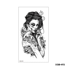 Load image into Gallery viewer, Creative Flower Half Arm Cool Tattoo Stickers Waterproof Fashion Lion Animal Tiger Men Women Female Snake Tattoo Stickers