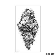 Load image into Gallery viewer, Creative Flower Half Arm Cool Tattoo Stickers Waterproof Fashion Lion Animal Tiger Men Women Female Snake Tattoo Stickers