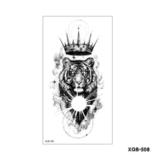 Load image into Gallery viewer, Creative Flower Half Arm Cool Tattoo Stickers Waterproof Fashion Lion Animal Tiger Men Women Female Snake Tattoo Stickers
