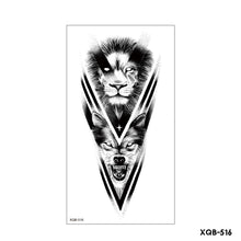 Load image into Gallery viewer, Creative Flower Half Arm Cool Tattoo Stickers Waterproof Fashion Lion Animal Tiger Men Women Female Snake Tattoo Stickers