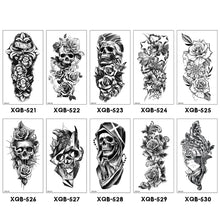 Load image into Gallery viewer, Creative Flower Half Arm Tattoo Stickers Waterproof Fashion Lion Animal Tiger Men Women Tattoo Sticker Snake Tattoo Stickers
