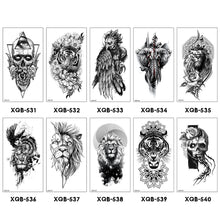 Load image into Gallery viewer, Creative Flower Half Arm Tattoo Stickers Waterproof Fashion Lion Animal Tiger Men Women Tattoo Sticker Snake Tattoo Stickers