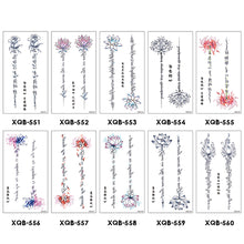 Load image into Gallery viewer, Creative Flower Half Arm Tattoo Stickers Waterproof Fashion Lion Animal Tiger Men Women Tattoo Sticker Snake Tattoo Stickers