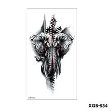 Load image into Gallery viewer, Creative Flower Half Arm Tattoo Stickers Waterproof Fashion Lion Animal Tiger Men Women Tattoo Sticker Snake Tattoo Stickers