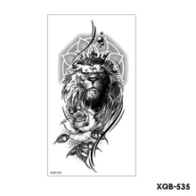 Load image into Gallery viewer, Creative Flower Half Arm Tattoo Stickers Waterproof Fashion Lion Animal Tiger Men Women Tattoo Sticker Snake Tattoo Stickers