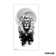 Load image into Gallery viewer, Creative Flower Half Arm Tattoo Stickers Waterproof Fashion Lion Animal Tiger Men Women Tattoo Sticker Snake Tattoo Stickers