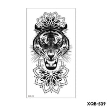 Load image into Gallery viewer, Creative Flower Half Arm Tattoo Stickers Waterproof Fashion Lion Animal Tiger Men Women Tattoo Sticker Snake Tattoo Stickers