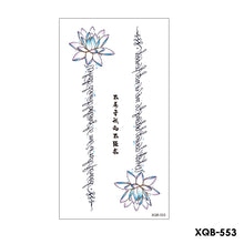 Load image into Gallery viewer, Creative Flower Half Arm Tattoo Stickers Waterproof Fashion Lion Animal Tiger Men Women Tattoo Sticker Snake Tattoo Stickers