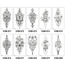 Load image into Gallery viewer, Flower Arm Tattoo Stickers Half Arm Waterproof Fashion Animal Tiger Men Women Tattoo Sticker Snake Creative Tattoo Stickers