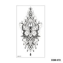 Load image into Gallery viewer, Flower Arm Tattoo Stickers Half Arm Waterproof Fashion Animal Tiger Men Women Tattoo Sticker Snake Creative Tattoo Stickers