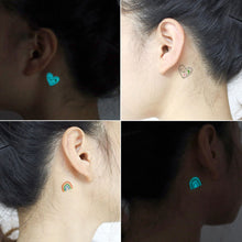 Load image into Gallery viewer, Cute Waterproof Blue Luminous Tattoo Stickers Small Fresh Animal Tattoo Stickers Rainbow Heart Penguin Dog Arm Tattoo Sticker
