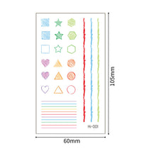 Load image into Gallery viewer, Cute Waterproof Blue Luminous Tattoo Stickers Small Fresh Animal Tattoo Stickers Rainbow Heart Penguin Dog Arm Tattoo Sticker