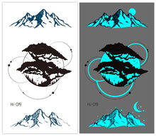 Load image into Gallery viewer, Cute Waterproof Blue Luminous Tattoo Stickers Small Fresh Animal Tattoo Stickers Deer Panda Penguin Dog Arm Tattoo Sticker