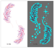 Load image into Gallery viewer, Cute Waterproof Blue Luminous Tattoo Stickers Small Fresh Animal Tattoo Stickers Deer Panda Penguin Dog Arm Tattoo Sticker