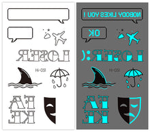 Load image into Gallery viewer, Cute Waterproof Blue Luminous Tattoo Stickers Small Fresh Animal Tattoo Stickers Deer Panda Penguin Dog Arm Tattoo Sticker