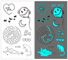 Load image into Gallery viewer, Cute Waterproof Blue Luminous Tattoo Stickers Small Fresh Animal Tattoo Stickers Deer Panda Penguin Dog Arm Tattoo Sticker