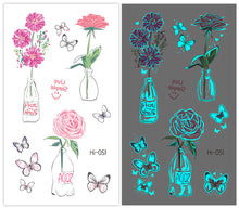 Load image into Gallery viewer, Cute Waterproof Blue Luminous Tattoo Stickers Small Fresh Animal Tattoo Stickers Deer Panda Penguin Dog Arm Tattoo Sticker