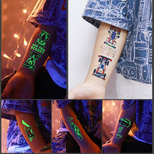 Load image into Gallery viewer, Waterproof Cool Racing Motorcycle Luminous Tattoo Stickers Glow Stickers Party Tattoo Stickers Men Women Tattoo Sticker
