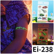 Load image into Gallery viewer, Waterproof Cool Racing Motorcycle Luminous Tattoo Stickers Glow Stickers Party Tattoo Stickers Men Women Tattoo Sticker