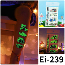 Load image into Gallery viewer, Waterproof Cool Racing Motorcycle Luminous Tattoo Stickers Glow Stickers Party Tattoo Stickers Men Women Tattoo Sticker