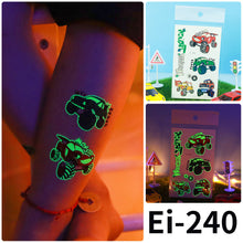 Load image into Gallery viewer, Waterproof Cool Racing Motorcycle Luminous Tattoo Stickers Glow Stickers Party Tattoo Stickers Men Women Tattoo Sticker