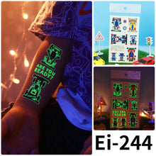 Load image into Gallery viewer, Waterproof Cool Racing Motorcycle Luminous Tattoo Stickers Glow Stickers Party Tattoo Stickers Men Women Tattoo Sticker