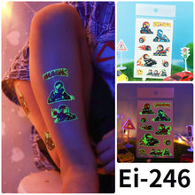 Load image into Gallery viewer, Waterproof Cool Racing Motorcycle Luminous Tattoo Stickers Glow Stickers Party Tattoo Stickers Men Women Tattoo Sticker
