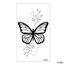 Load image into Gallery viewer, Creative Small Fresh Tattoo Stickers Black and White Animal Disposable Tattoo Stickers Dreamcatcher Arm Body Moon Tattoo Stickers