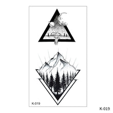 Load image into Gallery viewer, Creative Small Fresh Tattoo Stickers Black and White Animal Disposable Tattoo Stickers Dreamcatcher Arm Body Moon Tattoo Stickers