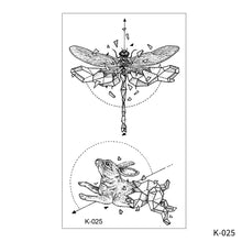Load image into Gallery viewer, Creative Small Fresh Tattoo Stickers Black and White Animal Disposable Tattoo Stickers Dreamcatcher Arm Body Moon Tattoo Stickers