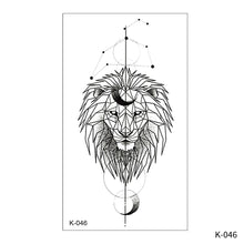 Load image into Gallery viewer, Creative Small Fresh Tattoo Stickers Black and White Animal Disposable Tattoo Stickers Dreamcatcher Arm Body Moon Tattoo Stickers