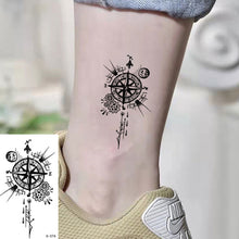 Load image into Gallery viewer, Creative Small Fresh Tattoo Stickers Black and White Color Disposable Tattoo Stickers Arm Body Butterfly Moon Tattoo Stickers