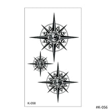 Load image into Gallery viewer, Creative Small Fresh Tattoo Stickers Black and White Color Disposable Tattoo Stickers Arm Body Butterfly Moon Tattoo Stickers