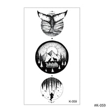 Load image into Gallery viewer, Creative Small Fresh Tattoo Stickers Black and White Color Disposable Tattoo Stickers Arm Body Butterfly Moon Tattoo Stickers