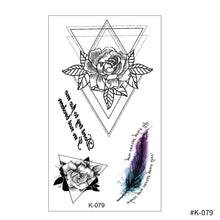 Load image into Gallery viewer, Creative Small Fresh Tattoo Stickers Black and White Color Disposable Tattoo Stickers Arm Body Butterfly Moon Tattoo Stickers