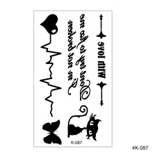 Load image into Gallery viewer, Creative Small Fresh Tattoo Stickers Black and White Color Disposable Tattoo Stickers Arm Body Butterfly Moon Tattoo Stickers