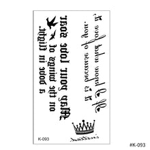 Load image into Gallery viewer, Creative Small Fresh Tattoo Stickers Black and White Color Disposable Tattoo Stickers Arm Body Butterfly Moon Tattoo Stickers