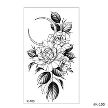 Load image into Gallery viewer, Creative Small Fresh Tattoo Stickers Black and White Color Disposable Tattoo Stickers Arm Body Butterfly Moon Tattoo Stickers
