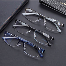 Load image into Gallery viewer, Half Frame Blue Light Blocking Glasses Flat Glasses Fashion Comfortable Transparent Glasses Anti Radiation Glasses For Men